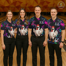 Load image into Gallery viewer, Personalized Funny Chicken Graffiti Bowling Jersey For Women, Bowling Team Shirts Polo &amp; 1/4 Zip TDM6556
