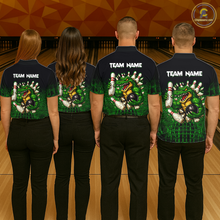 Load image into Gallery viewer, Black And Green Funny Alligator Bowling Shirt For Women Custom Bowling Jersey Team Polo &amp; 1/4 Zip TDM5818