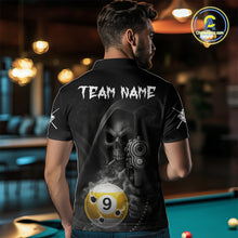 Load image into Gallery viewer, Funny Grim Reaper 9 Ball Smoke Billiard Shirt For Men Custom Pool Jersey, Billiard Team Shirt TDM4899