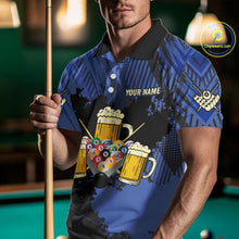 Load image into Gallery viewer, Billiard Pool And Beer That&#39;s Why I&#39;m Here Polo &amp; 1/4 Zip For Men Custom Funny Billiard Jersey TDM4833