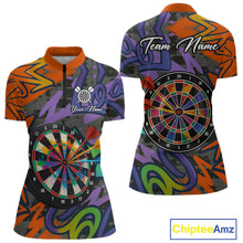 Load image into Gallery viewer, Funny Colorful Dartboard Graffiti Style Darts Shirt For Women Custom Darts Jersey, Darts Gifts TDM4901