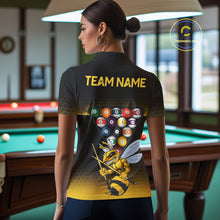 Load image into Gallery viewer, Yellow Hexagon Funny Bee 8 Ball Pool Billiard Jerseys For Women Custom Grunge Billiard Team Appeal NYN2989
