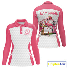 Load image into Gallery viewer, Womens Funny Golf Shirts Pub Flamingo Golf Clothing Custom Golf Team Polo, Golf Upf Shirts NYN2997