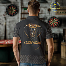 Load image into Gallery viewer, Dark Brown Cobra &amp; Dart Arrow Men's Darts Shirt - Custom Name For Darts Jersey NYN0443