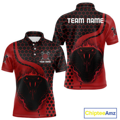 Black-Red Color Custom Flame Dragons Dart Shirt For Men, Dart Team Jerseys NYN0093