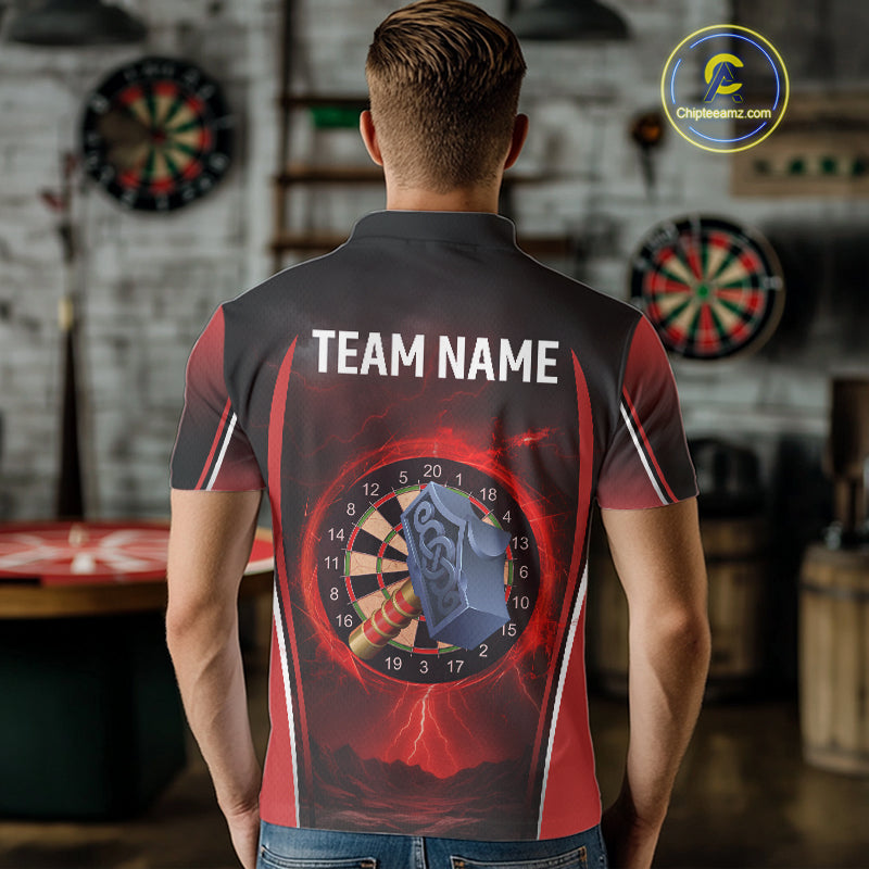 Lightning Dartboard Custom Funny Polo Shirt For Men - Darts Team Jersey NYN0705
