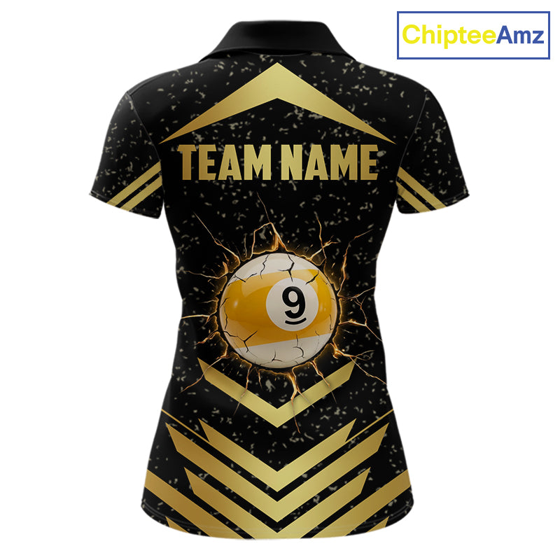 Orange Grunge Grim Reaper Billiard Ball Pool Custom Women Billiard Shirts, Billiard Team Jerseys NYN3020