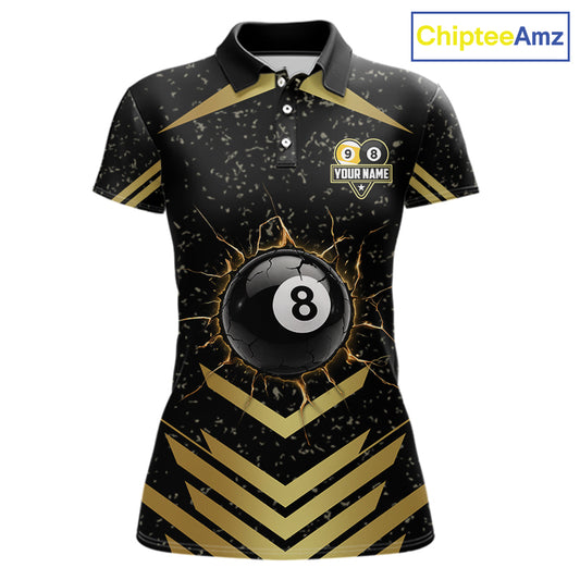 Orange Grunge Grim Reaper Billiard Ball Pool Custom Women Billiard Shirts, Billiard Team Jerseys NYN3020