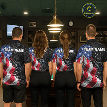 Load image into Gallery viewer, Debris US Flag 8 Ball Pool Polo &amp; 1/4-Zip Shirt For Women Personalized Balls Billiard Gifts NYN2422