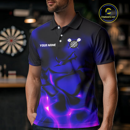 Darts World Champion Custom Blue-Purple Dart Shirt For Men, Dart Team Jerseys NYN0111