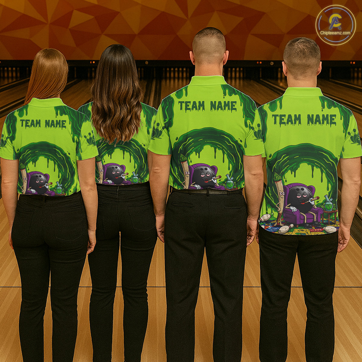 Smoking Funny Ball & Pins Bowling Shirt For Men Personalized Bowling Team Tournament Jersey NYN3749