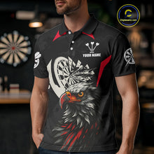 Load image into Gallery viewer, Eagle Cracked Dartboard Custom Red Darts Polo Shirt For Men - Darts Team Jersey NYN0740