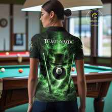Load image into Gallery viewer, St Patrick's Day Green Smokes Ball 8 Billiards Pool Sticks Shirt For Women Custom Billiard Balls Attire NYN2692