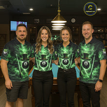 Load image into Gallery viewer, St Patrick's Day Green Smokes Ball 8 Billiards Pool Sticks Shirt For Women Custom Billiard Balls Attire NYN2692