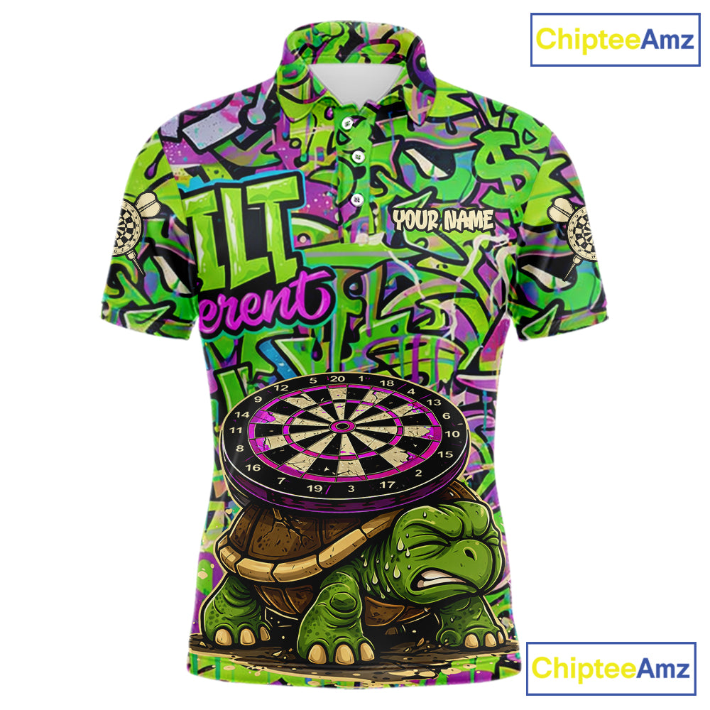 Personalized Funny Dart Shirt Dartboard Turtle Polo Quarter Zip Shirt Custom Team Shirt For Men NYN2859