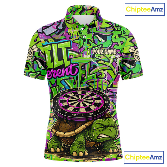 Personalized Funny Dart Shirt Dartboard Turtle Polo Quarter Zip Shirt Custom Team Shirt For Men NYN2859