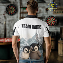 Load image into Gallery viewer, Men’s Darts Shirt With Iceberg Scene And Fierce Penguin Duo, Custom Name Option NYN0300