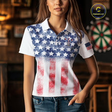 Load image into Gallery viewer, Custom American Flag Dart Shirts For Women Patriotic Dart Team Shirt Darter Outfits Attire NYN2888