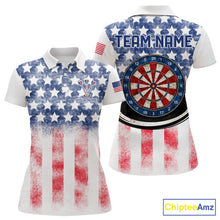 Load image into Gallery viewer, Custom American Flag Dart Shirts For Women Patriotic Dart Team Shirt Darter Outfits Attire NYN2888
