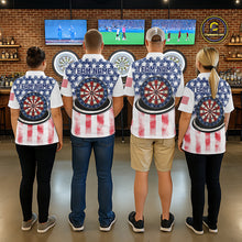 Load image into Gallery viewer, Custom American Flag Dart Shirts For Women Patriotic Dart Team Shirt Darter Outfits Attire NYN2888
