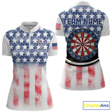 Load image into Gallery viewer, Custom American Flag Dart Shirts For Women Patriotic Dart Team Shirt Darter Outfits Attire NYN2888