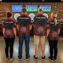 Load image into Gallery viewer, Custom Thunder Lightning Darts Polo &amp; 1/4 Zip Shirt For Women Red Darts Thunder Team Jerseys NYN2889