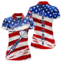 Load image into Gallery viewer, American Flag Custom Patriotic Dart Shirts For Women, Dart Team Jerseys NYN0014