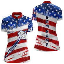 Load image into Gallery viewer, American Flag Custom Patriotic Dart Shirts For Women, Dart Team Jerseys NYN0014