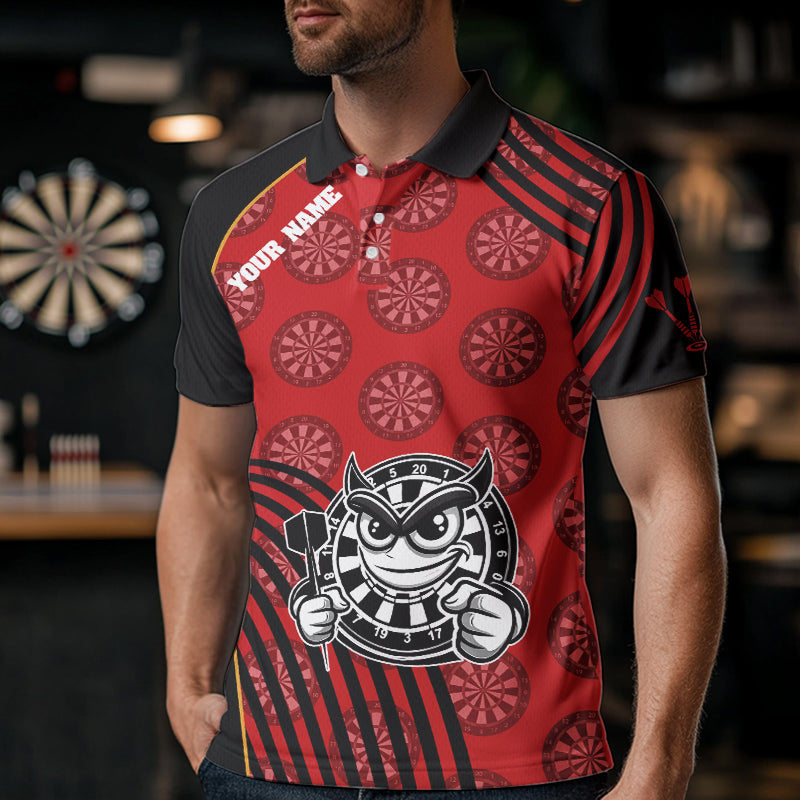 White And Black Dartboards Funny Dart Shirts For Men, Custom Dart Jerseys NYN0015