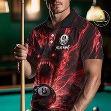 Load image into Gallery viewer, Dragon 3D Pool 8 Ball Men's Billiard Shirt Custom Red Flaming Billiard Team League Attire NYN2546