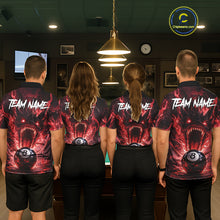 Load image into Gallery viewer, Dragon 3D Pool 8 Ball Men's Billiard Shirt Custom Red Flaming Billiard Team League Attire NYN2546