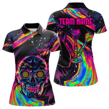Load image into Gallery viewer, Colorful Psychedelic Skull Custom Dart Shirts For Women, Dart Team Jerseys NYN0020