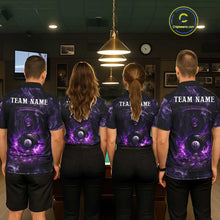Load image into Gallery viewer, Purple Grim Reaper Billiard Shirts For Men Custom Smoke Skull Flame League Billiard Jerseys NYN2919