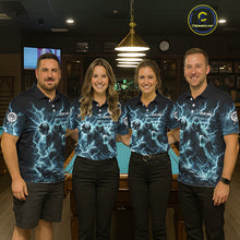 Load image into Gallery viewer, Lightning Turquoise Grim Reaper Beer 8 Ball Pool Women Billiard Shirt Personalized Billiard Team Names NYN2735