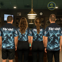 Load image into Gallery viewer, Lightning Turquoise Grim Reaper Beer 8 Ball Pool Women Billiard Shirt Personalized Billiard Team Names NYN2735