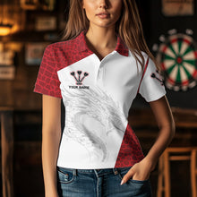 Load image into Gallery viewer, Personalized White-Red Dragon Dartboard Dart Shirts For Women Outfits Dart Team Jerseys NYN0033