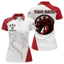 Load image into Gallery viewer, Personalized White-Red Dragon Dartboard Dart Shirts For Women Outfits Dart Team Jerseys NYN0033