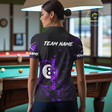 Load image into Gallery viewer, Purple Geometric Wolf 8 Ball Pool Claws Women Billiard Shirt Personalized Pool Balls Billiard Attire NYN2739
