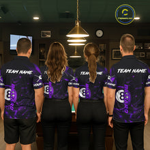 Load image into Gallery viewer, Purple Geometric Wolf 8 Ball Pool Claws Women Billiard Shirt Personalized Pool Balls Billiard Attire NYN2739