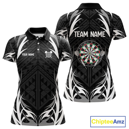 Personalized White And Black Dartboard Dart Shirts For Women Outfits Dart Team Jerseys NYN0041