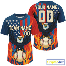 Load image into Gallery viewer, Men's Patriotic Baseball Jersey Custom US Flag Baseball Jersey For Newborns Personalized NYN1261