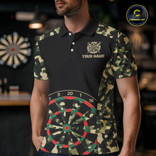 Load image into Gallery viewer, Custom Camouflage Pattern Dartboard Darts Polo Shirts For Men Outfits Darts Jerseys NYN2754
