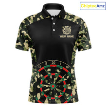 Load image into Gallery viewer, Custom Camouflage Pattern Dartboard Darts Polo Shirts For Men Outfits Darts Jerseys NYN2754