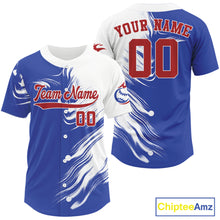 Load image into Gallery viewer, Men's Blue And White Baseball Jersey Personalized Outfits Baseball Shirt For Newborns NYN0883