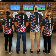 Load image into Gallery viewer, Custom American Flag Pattern Dartboard Darts Polo Shirts For Women Patriotic Darts Team Jerseys NYN2756