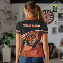 Load image into Gallery viewer, Hand Holding Orange Dartboards Cracked Grunge Dart Shirts For Women, Dart Jerseys NYN0056