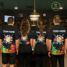 Load image into Gallery viewer, Splatter Paint Women's Billiard Ball Shirt Personalized 8 Ball Cue Billiard Team Shirt NYN2335