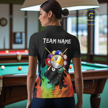 Load image into Gallery viewer, Splatter Paint Women's Billiard Ball Shirt Personalized 8 Ball Cue Billiard Team Shirt NYN2335