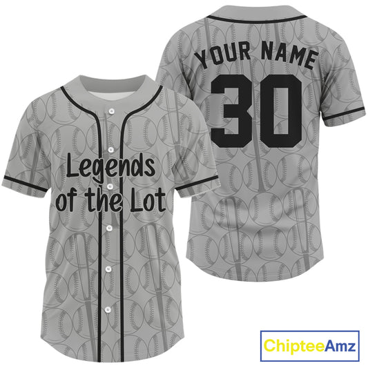 Legend Of The Lot Men's Retro Baseball Jersey Custom  Shirt For Baseball Fans NYN0911