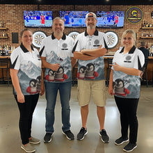 Load image into Gallery viewer, Boxing Fierce Penguin Duo Couple Women Darts 1/4-Zip Shirt Custom Funny Dart Team Jerseys NYN2357